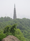 View to BaoChu pagoda from "Precious Stone Hill Floating in the Rosy Cloud"